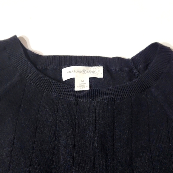 Treasure & Bond Women's Black Long Sleeve Knit Pullover Sweater M Nordstrom - Picture 2 of 8